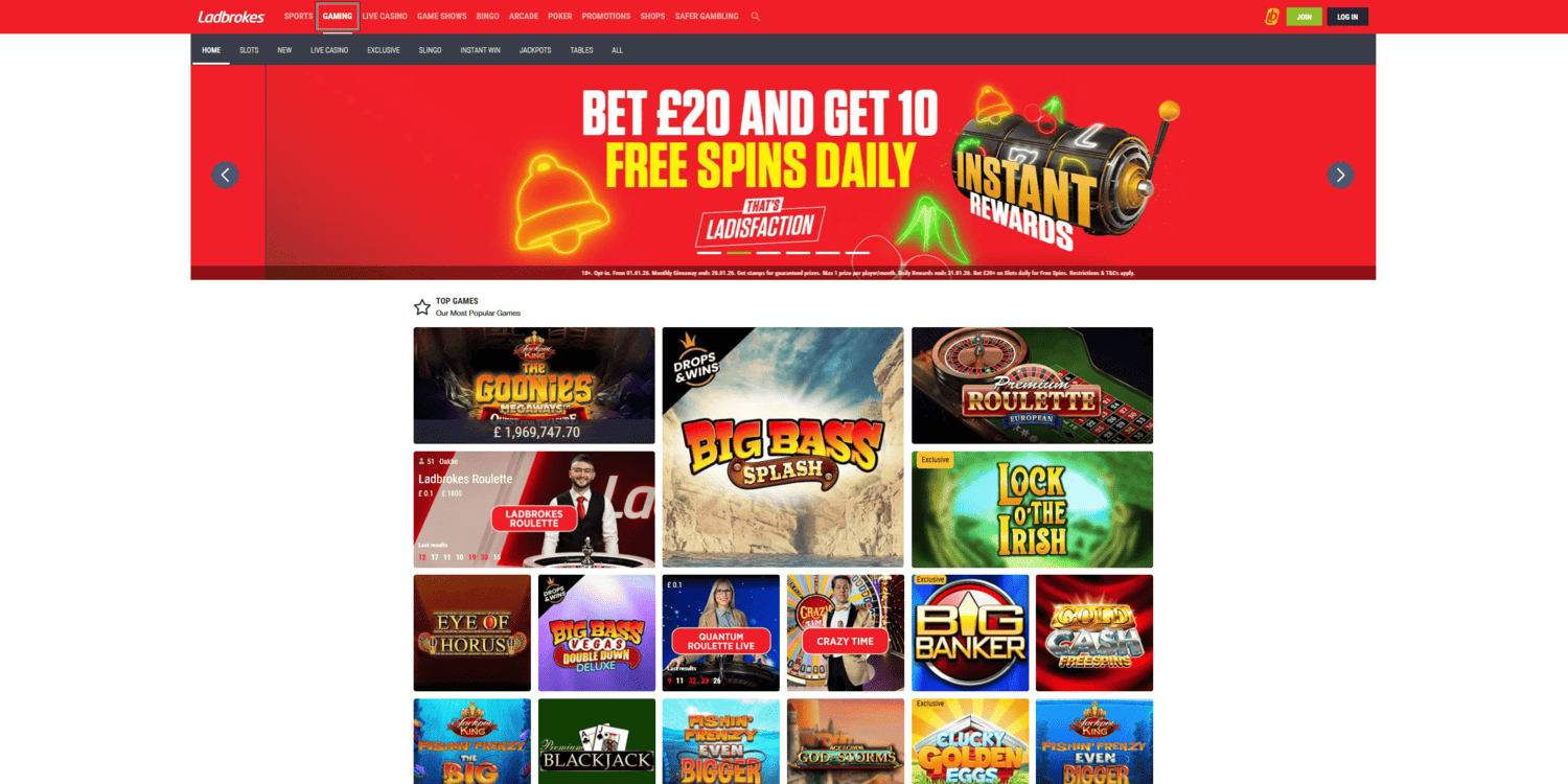 Ladbrokes New Casino